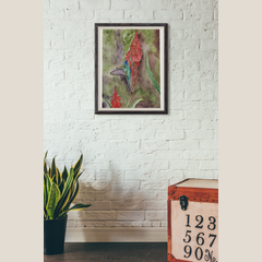 Hummingbird and Aloe Flower Giclée Print