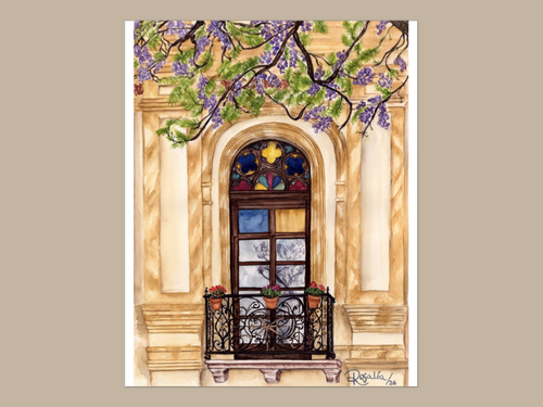 Reproducción Giclée El Balcón del Parque