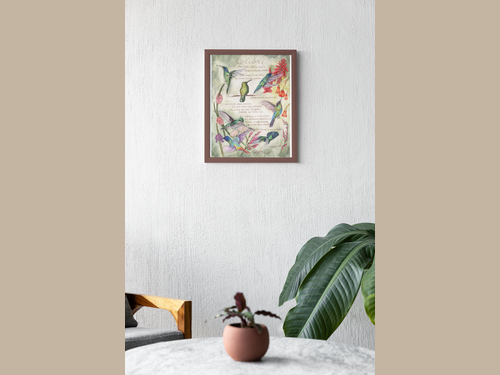 Reproducción Giclée Colibrí, un poema