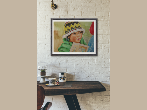 Example of the Eager to Learn print displayed in a home.