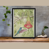 Example of the Hummingbird and Floripondio print displayed in a home.