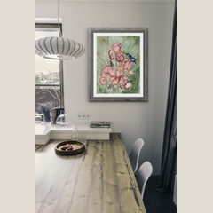 Irises and Butterfly Giclée Print