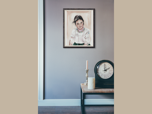 Example of the Manuelita print displayed in a home.