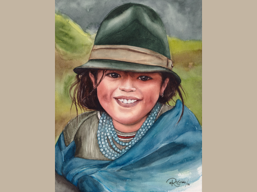 Reproducción Giclée Niña de los Andes