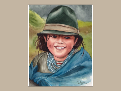 Reproducción Giclée Niña de los Andes