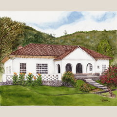 The Hacienda in Paute Giclée Print