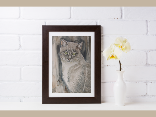 Example of Rufina fine art print displayed in a home.
