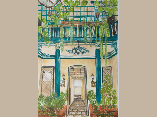 Sucre's Courtyard Giclée Print