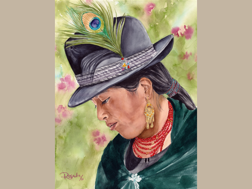 Reproducción Giclée Mujer de Tixán