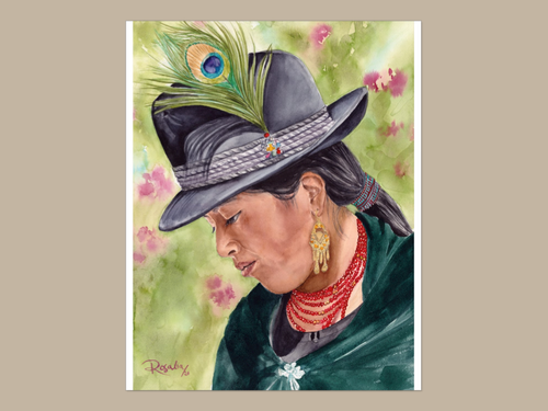 Reproducción Giclée Mujer de Tixán